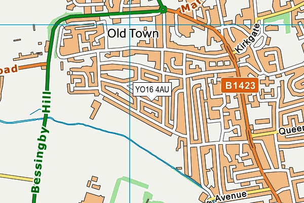 YO16 4AU map - OS VectorMap District (Ordnance Survey)