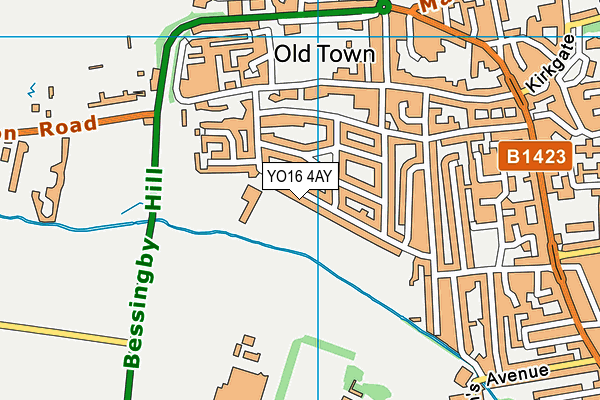 Bridlington Sports Centre map (YO16 4AY) - OS VectorMap District (Ordnance Survey)