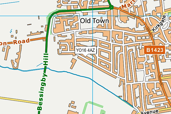 YO16 4AZ map - OS VectorMap District (Ordnance Survey)