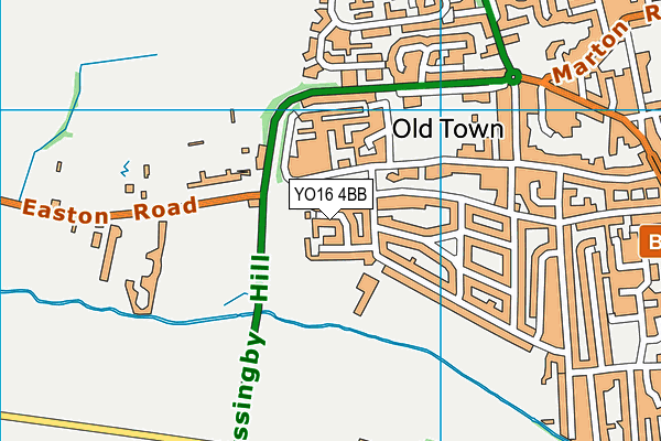 YO16 4BB map - OS VectorMap District (Ordnance Survey)