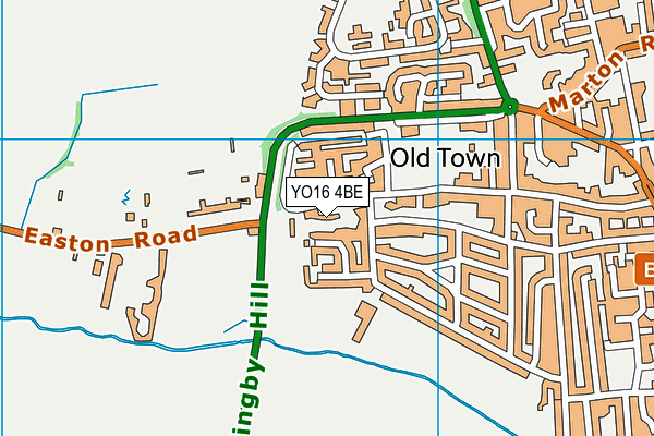 YO16 4BE map - OS VectorMap District (Ordnance Survey)
