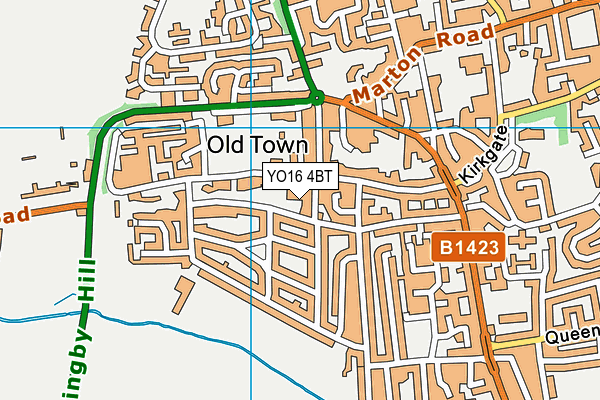 YO16 4BT map - OS VectorMap District (Ordnance Survey)
