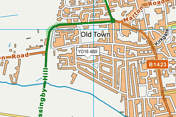 YO16 4BX map - OS VectorMap District (Ordnance Survey)