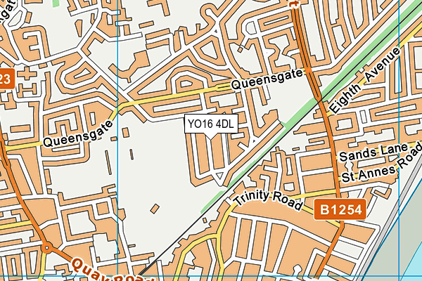 YO16 4DL map - OS VectorMap District (Ordnance Survey)