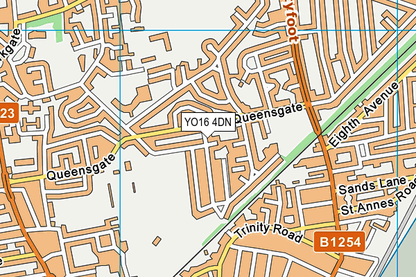 YO16 4DN map - OS VectorMap District (Ordnance Survey)