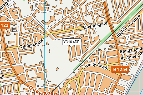YO16 4DP map - OS VectorMap District (Ordnance Survey)