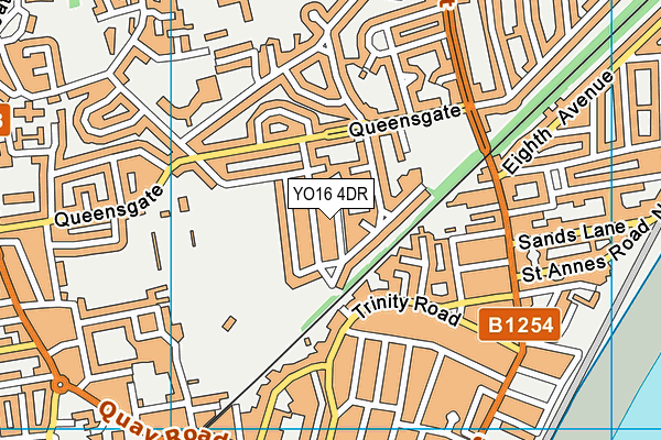 YO16 4DR map - OS VectorMap District (Ordnance Survey)