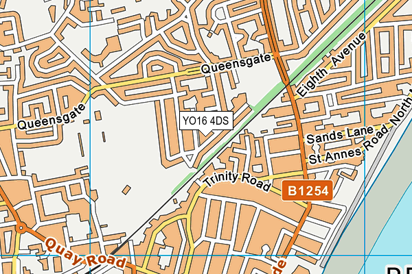 YO16 4DS map - OS VectorMap District (Ordnance Survey)