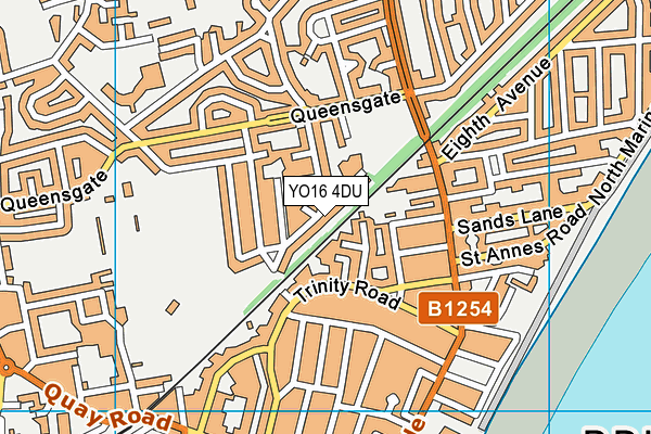 YO16 4DU map - OS VectorMap District (Ordnance Survey)
