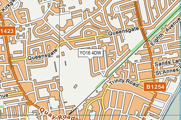 YO16 4DW map - OS VectorMap District (Ordnance Survey)