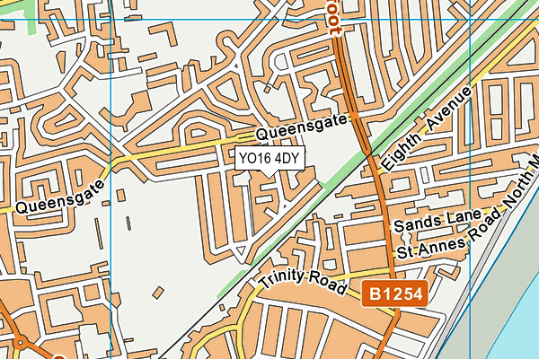 YO16 4DY map - OS VectorMap District (Ordnance Survey)