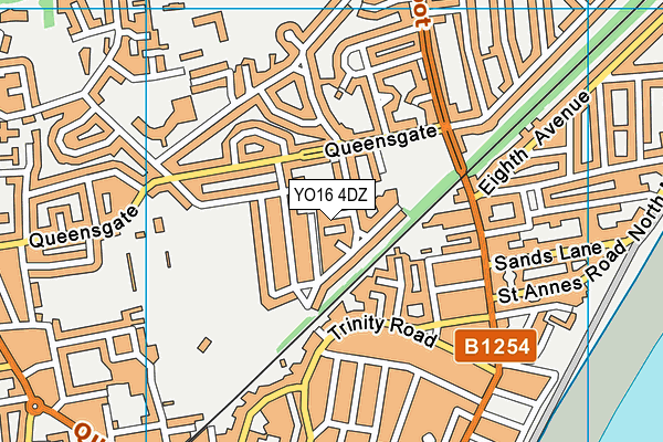 YO16 4DZ map - OS VectorMap District (Ordnance Survey)