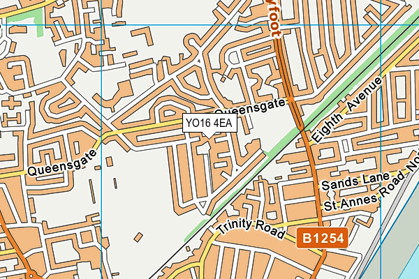 YO16 4EA map - OS VectorMap District (Ordnance Survey)