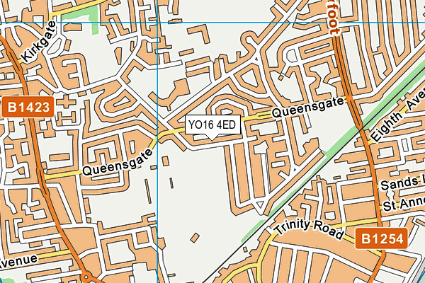 YO16 4ED map - OS VectorMap District (Ordnance Survey)