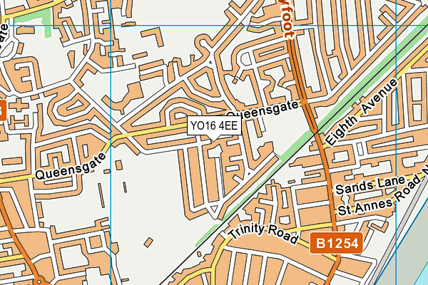 YO16 4EE map - OS VectorMap District (Ordnance Survey)