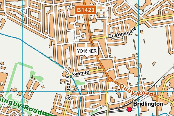 YO16 4ER map - OS VectorMap District (Ordnance Survey)