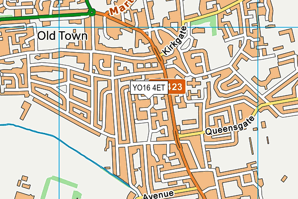 YO16 4ET map - OS VectorMap District (Ordnance Survey)