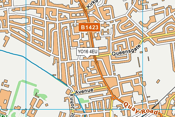 YO16 4EU map - OS VectorMap District (Ordnance Survey)