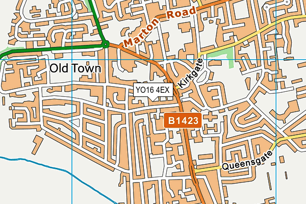 YO16 4EX map - OS VectorMap District (Ordnance Survey)