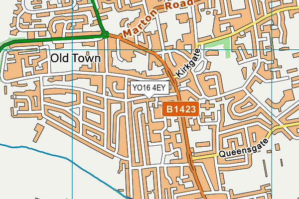YO16 4EY map - OS VectorMap District (Ordnance Survey)