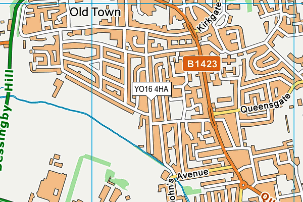 YO16 4HA map - OS VectorMap District (Ordnance Survey)