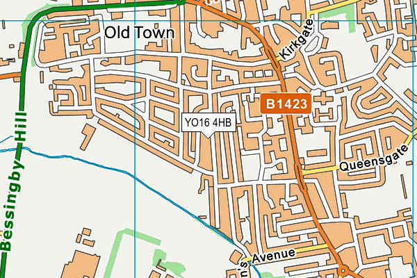 YO16 4HB map - OS VectorMap District (Ordnance Survey)