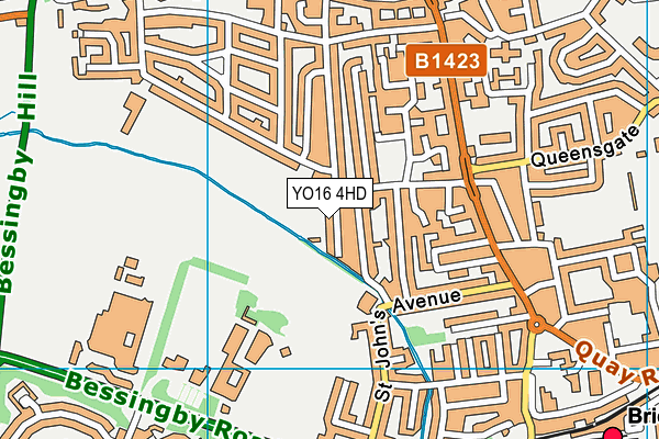 YO16 4HD map - OS VectorMap District (Ordnance Survey)