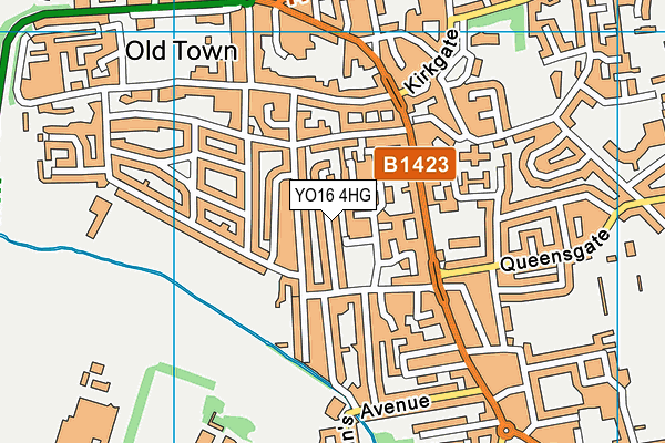 YO16 4HG map - OS VectorMap District (Ordnance Survey)