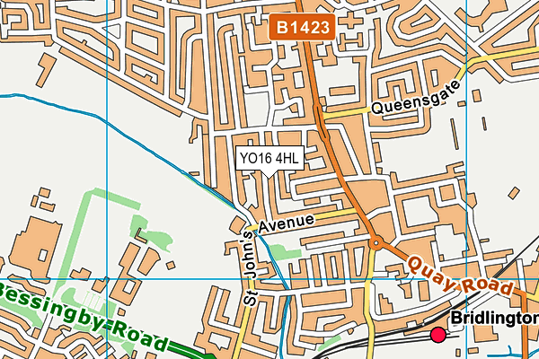 YO16 4HL map - OS VectorMap District (Ordnance Survey)
