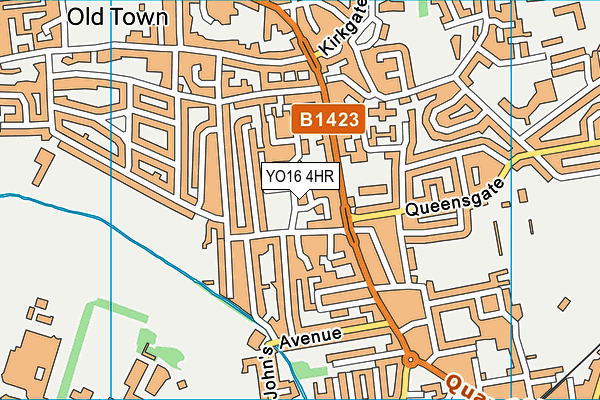 YO16 4HR map - OS VectorMap District (Ordnance Survey)