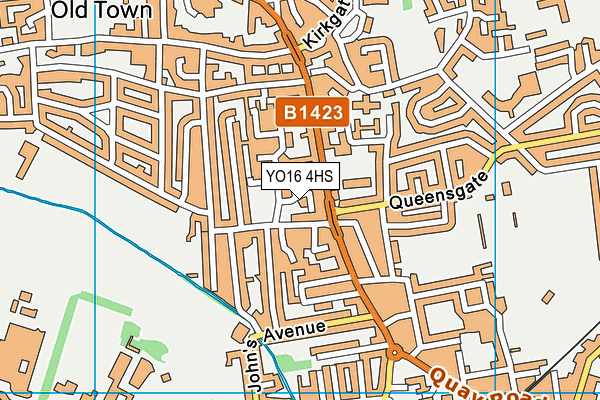 YO16 4HS map - OS VectorMap District (Ordnance Survey)