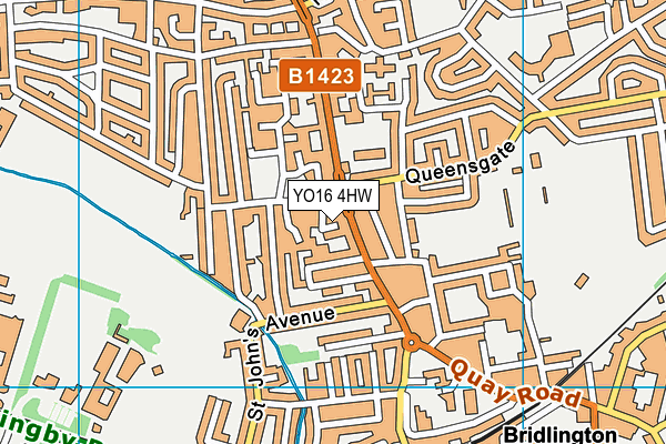 YO16 4HW map - OS VectorMap District (Ordnance Survey)