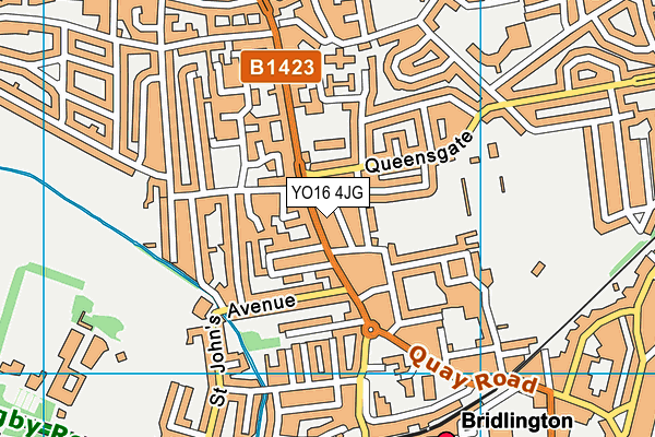 Elite Muscle And Fitness (Closed) map (YO16 4JG) - OS VectorMap District (Ordnance Survey)