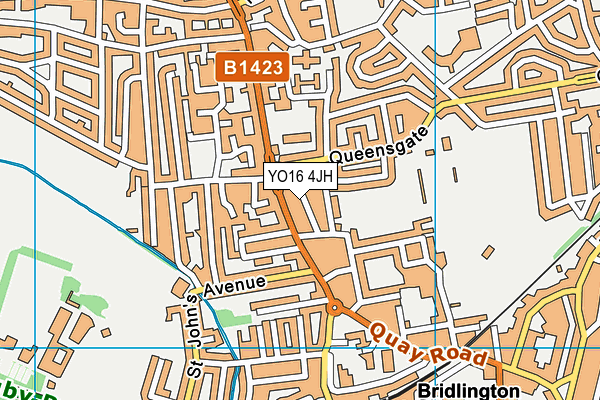 YO16 4JH map - OS VectorMap District (Ordnance Survey)