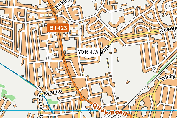 YO16 4JW map - OS VectorMap District (Ordnance Survey)