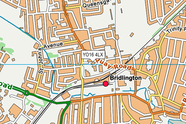 YO16 4LX map - OS VectorMap District (Ordnance Survey)