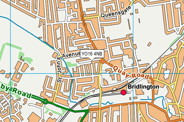 YO16 4NB map - OS VectorMap District (Ordnance Survey)