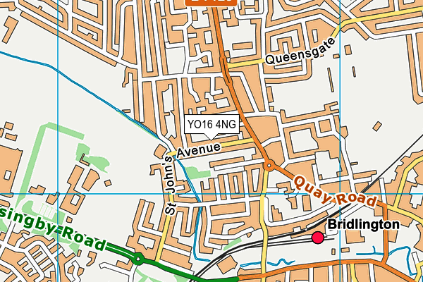 YO16 4NG map - OS VectorMap District (Ordnance Survey)