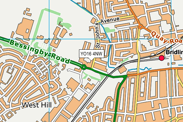YO16 4NW map - OS VectorMap District (Ordnance Survey)