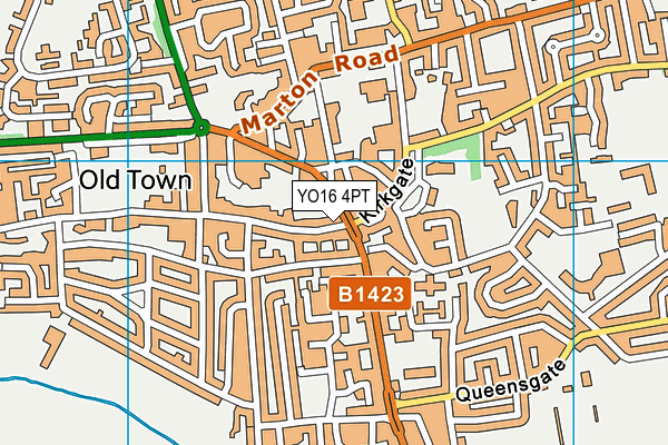 YO16 4PT map - OS VectorMap District (Ordnance Survey)