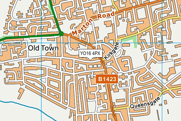 YO16 4PX map - OS VectorMap District (Ordnance Survey)