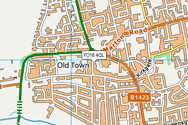 YO16 4QL map - OS VectorMap District (Ordnance Survey)