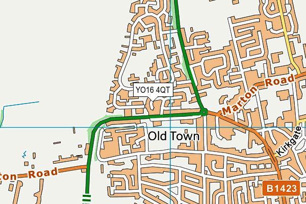 YO16 4QT map - OS VectorMap District (Ordnance Survey)