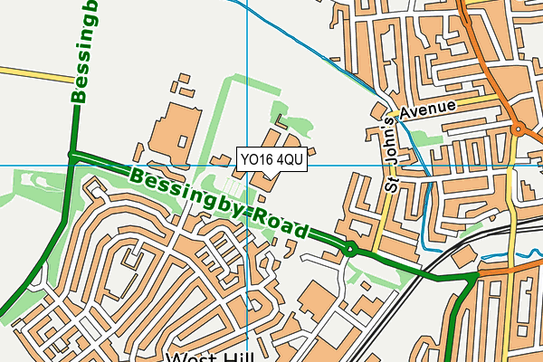 YO16 4QU map - OS VectorMap District (Ordnance Survey)
