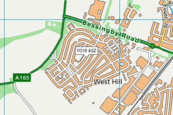 YO16 4QZ map - OS VectorMap District (Ordnance Survey)