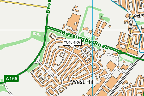 YO16 4RA map - OS VectorMap District (Ordnance Survey)