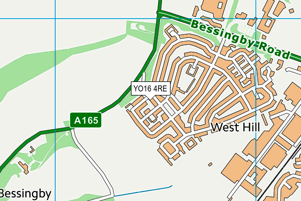 YO16 4RE map - OS VectorMap District (Ordnance Survey)