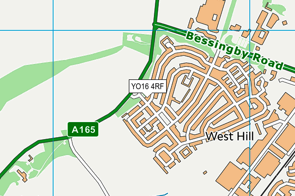 YO16 4RF map - OS VectorMap District (Ordnance Survey)