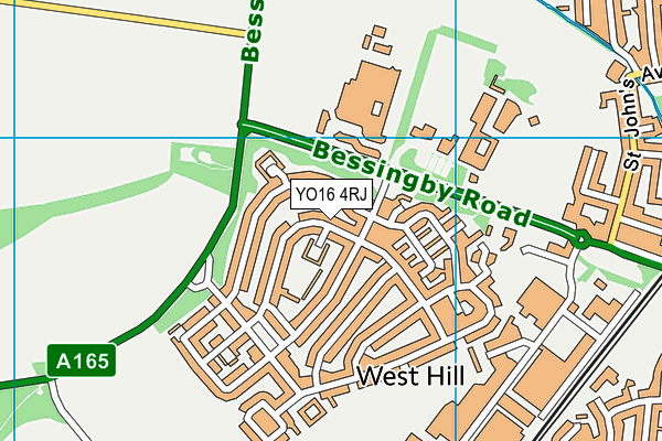 YO16 4RJ map - OS VectorMap District (Ordnance Survey)