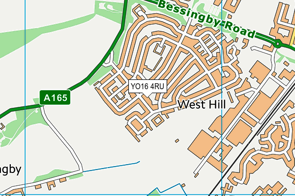 YO16 4RU map - OS VectorMap District (Ordnance Survey)